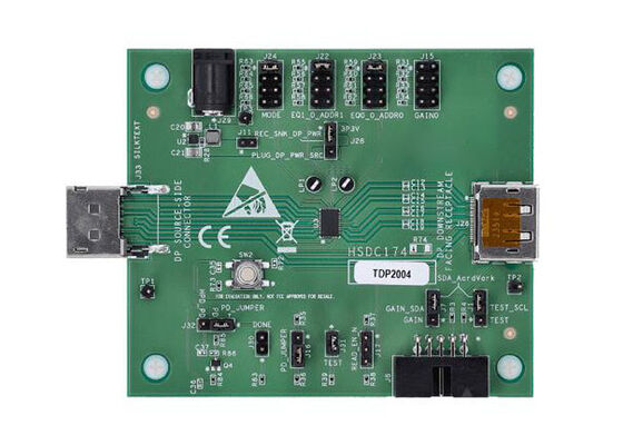 Solusi Tertanam TDP2004EVM Modul Evaluasi Redriver DisplayPort 2.1 4-Saluran TDP2004