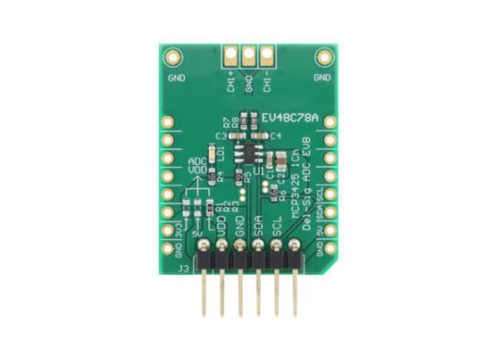 EV48C78A Solusi Tertanam MCP3425 1Ch Del-Sig ADC Evaluation Board
