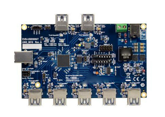 EVB-USB5807 Solusi Tertanam USB5807 7-Port USB3.2 SmartHub Evaluation Board