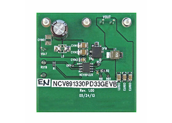 NCV891330PD33GEVB Solusi tertanam 2MHz Non-Isolated Output DC/DC Step Up Evaluation Board