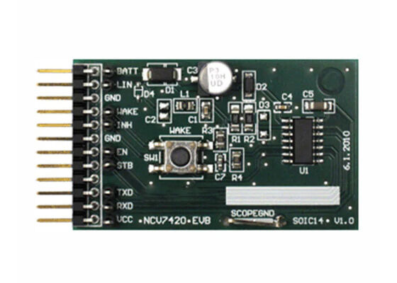 NCV74206V1GEVB Solusi Tertanam Papan Evaluasi Transceiver LIN Dengan Regulator Tegangan 3.3V/5V