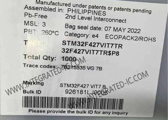 STM32F427VIT7TR Mikrokontroler MCU 32-Bit 180MHz ARM Cortex-M4 dengan memori flash 2MB
