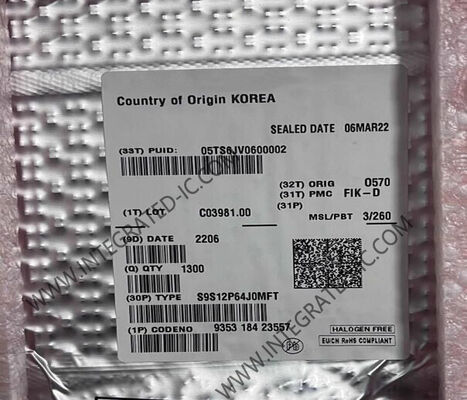 S9S12P64J0MFT 32MHz 16-Bit HCS12 Microcontroller MCU dengan 64 kB Flash Memory untuk Aplikasi Otomotif