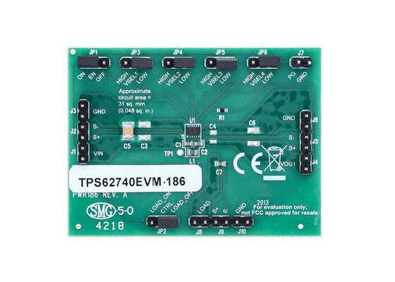 TPS62740EVM-186 Modul Evaluasi Solusi Tertanam Untuk Konverter Step-Down TPS62740