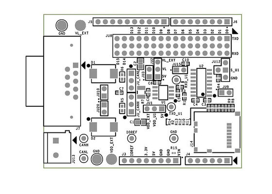 MAX13053AESHLD Solusi Embedded CANbus Interface Arduino Platform Evaluasi Expansion Board