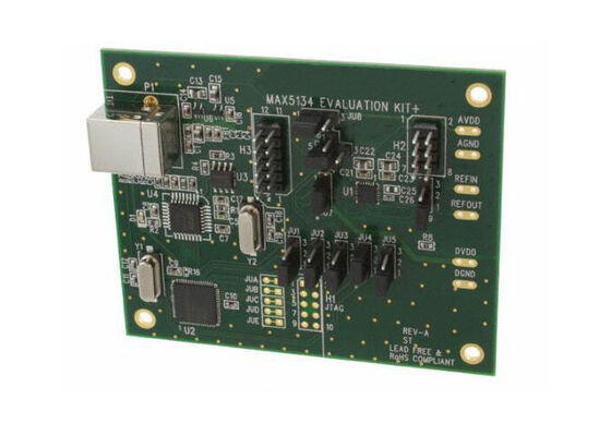 MAX5134EVKIT Solusi Tersemat MAX5134 Papan Evaluasi Konverter DAC Keluaran Tegangan 16-Bit