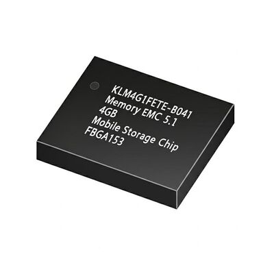 KLM4G1FETE-B041 Chip IC Memori Kapasitas 4 GB eMMC 5.1 Chip Penyimpanan Seluler dengan Antarmuka HS400 dan Tegangan 1.8 / 3.3 V FBGA153