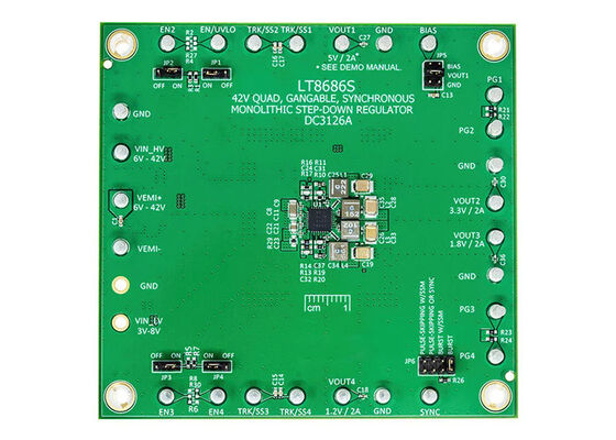 DC3126A Solusi Tertanam 42V Synchronous Monolithic Step-Down Regulator Evaluation Board