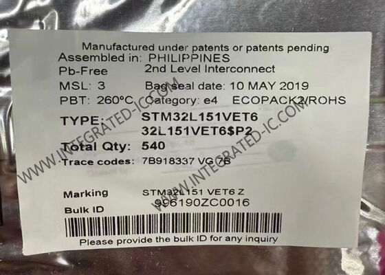 STM32L151VET6 Mikrokontroler MCU Ultra-Low-Power ARM Cortex-M3 32-Bit 512 kB Flash Memory 32MHz MCU