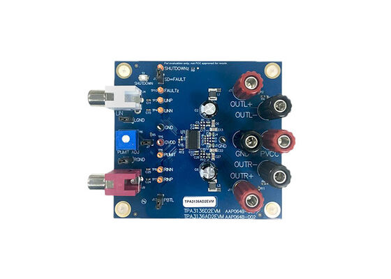 TPA3136AD2EVM Embedded Solutions SpeakerGuardTM 2-Channel Class D Audio Amplifier Evaluation Board