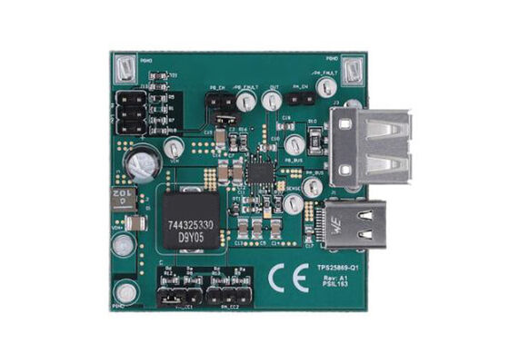 TPS25869Q1EVM-163 Solusi Embedded TPS25869-Q1 USB Type-A + Type-C Charging Ports Controller Evaluation Module