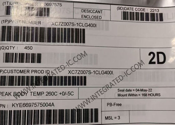 XC7Z007S-1CLG400I Field Programmable Gate Array dengan Frekuensi CPU 1 GHz 23000 Logic Elements dan Dukungan Memori DDR3