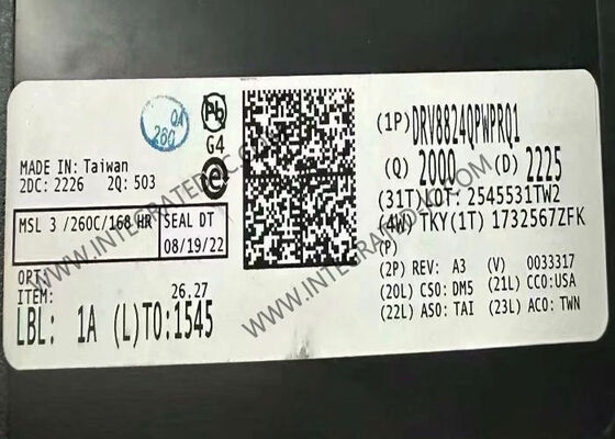 DRV8824QPWPRQ1 Integrated Circuit Chip 47V 1.6A Pengemudi Motor Bipolar Stepper Otomotif