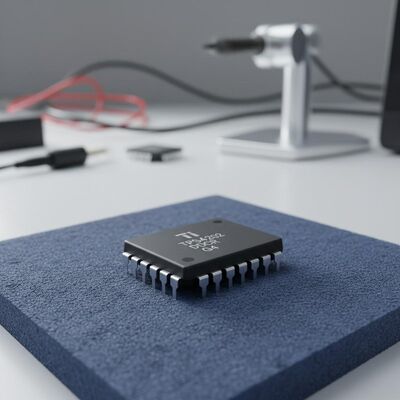 Chip IC Konverter Buck Sinkron TPS54202DDCR dengan Arus Output 2A Frekuensi Switching 500kHz dan Tegangan Input 4.5V hingga 28V