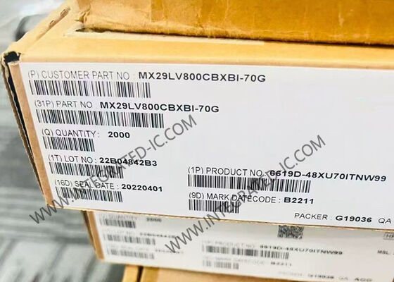 MX29LV800CBXBI-70G Memori IC Chip 8Mbit Paralel ATAU Memori Flash IC TFBGA-48