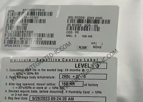 RFCM3327TR13 Modul Komunikasi Wireless 45MHz Untuk 1.218GHz Amplifier Power Doubler