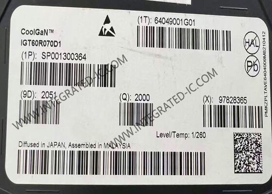 IGT60R070D1 GaN IC 600V Power Transistor dengan 55 mΩ RDS ((on) dan Ultrafast Switching untuk Efisiensi Tinggi