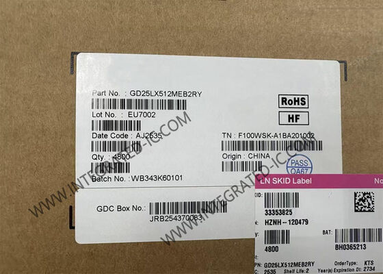 GD25LX512MEB2RY 512Mbit High-Speed Octal SPI NOR Flash Memory IC Chip dengan 1.8V Low Power TFBGA-24