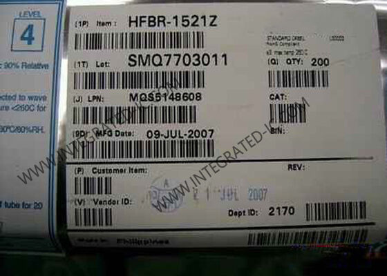 HFBR-1521Z Chip Sirkuit Terpadu Pemancar Tautan 5MBd dengan Panjang Gelombang 660nm dan Sesuai RoHS
