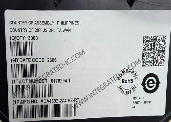 Penguat Operasional ADA4692-2ACPZ 3.6MHz Op Amp Output Rel-ke-Rel Kebisingan Rendah