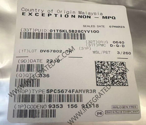 SPC5674FAMVR3R 32-Bit 264MHz Qorivva Microcontroller MCU untuk Manajemen Mesin Otomotif