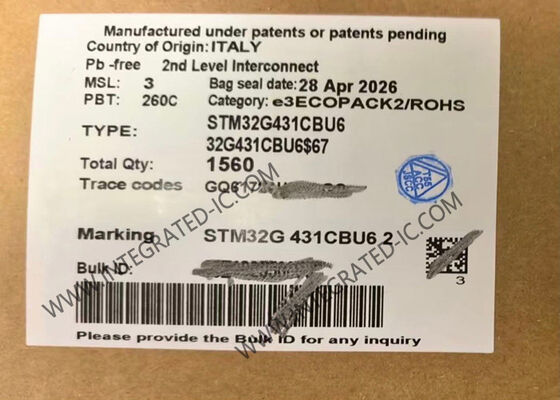 Chip Mikrokontroler STM32G431CBU6 128KB Flash Mikrokontroler MCU 170MHz Chip IC
