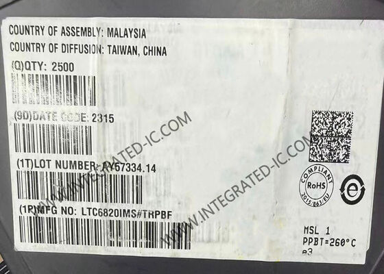 LTC6820IMS Integrated Circuit Chip dengan Data Rate 1Mbps untuk Komunikasi SPI Bidirectional dan Isolasi Galvanik