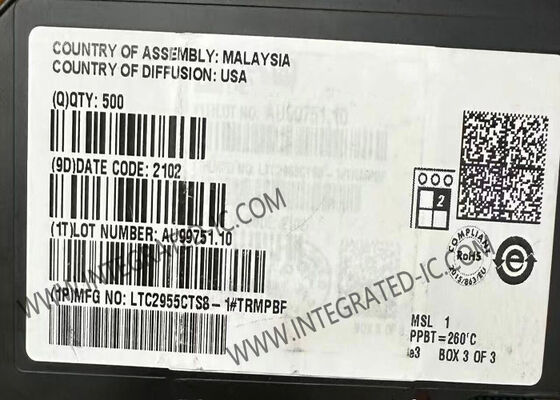 LTC2955CTS8-1 Integrated Circuit Chip Pushbutton On/Off Controller dengan 1.5V hingga 36V Wide Input Supply Range dan 1.2μA Low Supply Current
