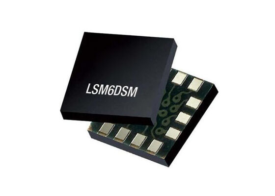 IC Sensor LSM6DSM IMU 6-Axis dengan Resolusi 16 bit Arus 650 uA dan Rentang Operasi -40°C ~ 85°C