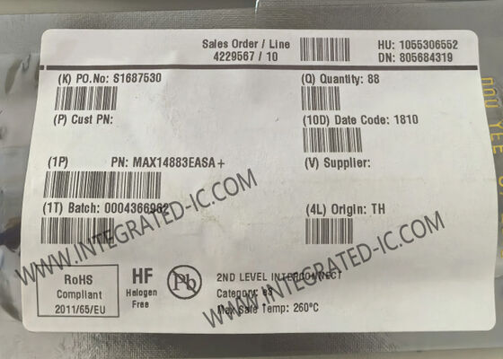 Chip Sirkuit Terpadu MAX14883EASA 1Mbps 130mV CAN Transceiver IC SOIC8