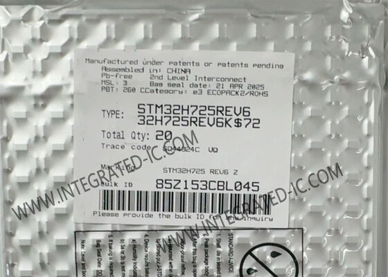 Chip Sirkuit Terpadu STM32H725REV6 STM32H725 32 Bit RISC Core MCU Chip