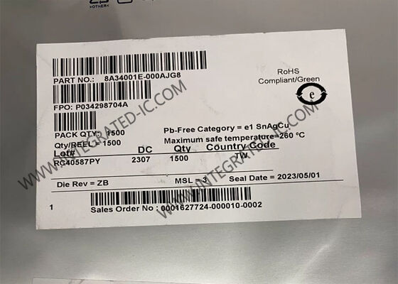 Chip Sirkuit Terpadu 8A34001E-000AJG8 Delapan Saluran Sistem Synchronizer Untuk IEEE 1588