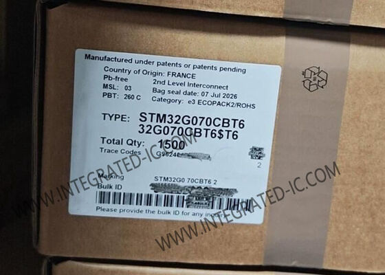 Mikrokontroler STM32G070CBT6 MCU 64MHz Mikrokontroler 32-Bit IC LQFP-48 MCU Kinerja Tinggi