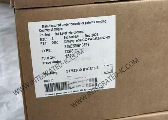 Mikrokontroler Tertanam MCU IC STM32G0B1CET6 512KB FLASH Surface Mount