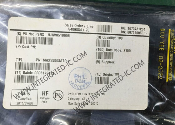 Chip sirkuit terintegrasi MAX38908ATD 1 Output 4A Linear Voltage Regulator 14-TDFN