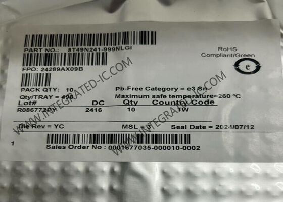 8T49N241-999NLGI Sirkuit Terpadu Chip dengan Penerjemah Jam FemtoClock NG 1GHz dalam Paket QFN40