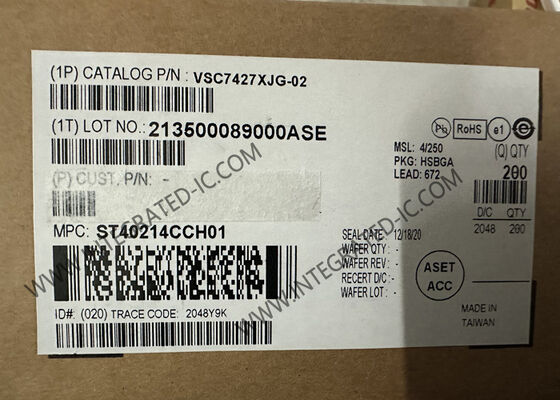 Ethernet IC VSC7427XJG-02 950mV 26-Port Managed Layer 2 Ethernet Switch BGA-672