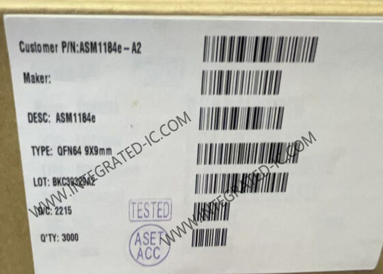 Chip IC Jembatan PCIe ASM1184E dengan Paket QFN-64 PCIe x1 Gen2 dan Antarmuka I2C