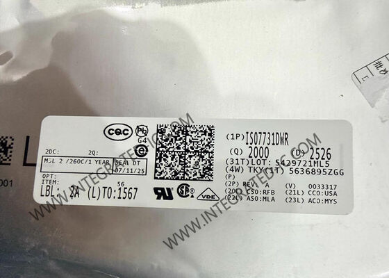 Chip IC Isolator Digital Terintegrasi ISO7731DWR Kecepatan Tinggi yang Diperkuat