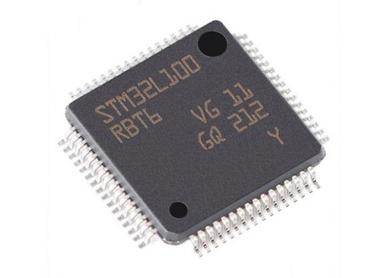 Chip Sirkuit Terpadu 32MHz STM32L100RBT6 Mikrokontroler Inti Tunggal IC 64LQFP