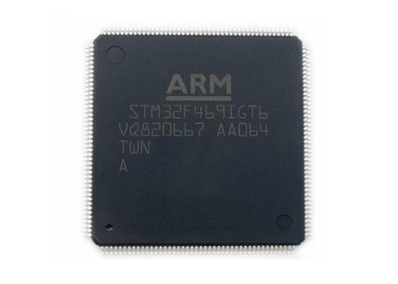 Chip IC 176LQFP STM32F469IGT6 Lengan 32Bit Cortex-M4 CPU 180MHz Mikrokontroler MCU