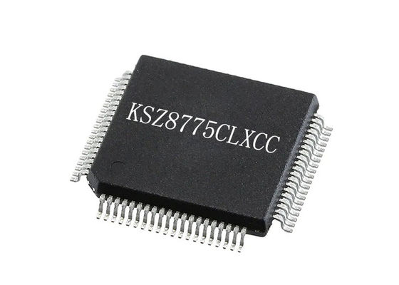 Chip Sirkuit Terpadu KSZ8775CLXCC Terintegrasi 5Port Ethernet Switch IC 80-LQFP