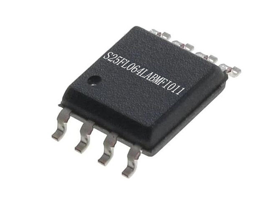 108MHz FLASH NOR IC Memori S25FL064LABMFI011 8-SOIC Chip Sirkuit Terpadu 64Mbit