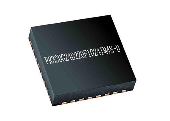 SoC Nirkabel EFR32BG24B220F1024IM48-B 2Mbps IC Transceiver RF 48-VFQFN BT IC