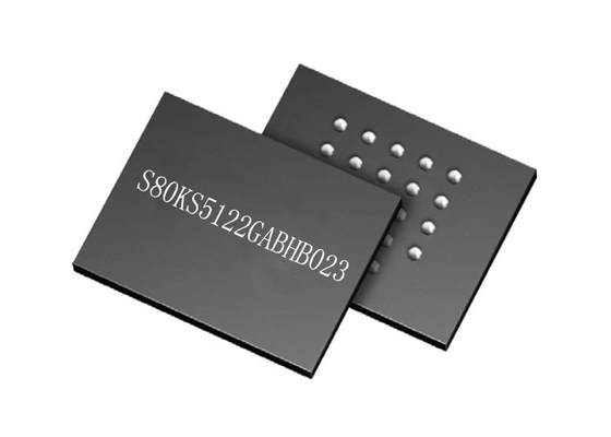 Memori IC Chip S80KS5122GABHB023 24-VBGA Permukaan Gunung 200MHz Pseudo SRAM IC
