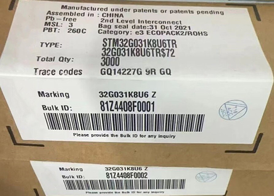 Mikrokontroler MCU STM32G031K8U6TR Mikrokontroler Single-Core 32-Bit IC 32-UFQFN
