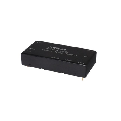Chip sirkuit terintegrasi PQC60-24-S24 Single Outputs diatur DC DC Converter