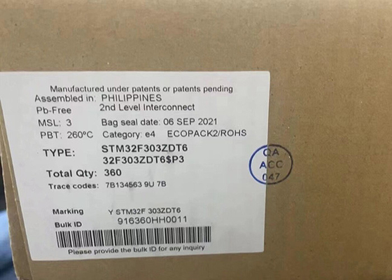 Mikrokontroler MCU STM32F303ZDT6 32-bit Single-Core 72MHz Mikrokontroler IC 144-LQFP