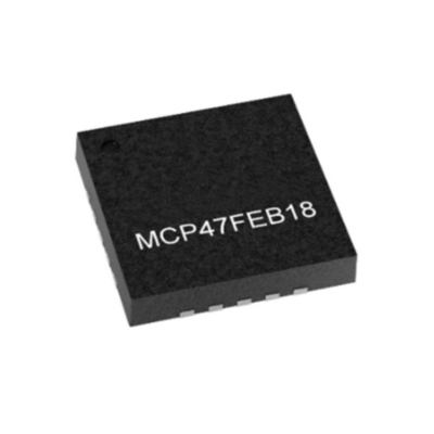 Integrated Circuit Chip MCP47FEB18-E/MQ 8-Channel 10-Bit Digital ke Analog Konverter