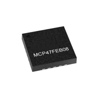 Chip Sirkuit Terintegrasi MCP47FEB08-E/MQ 8-Bit Konverter Digital Ke Analog QFN-20